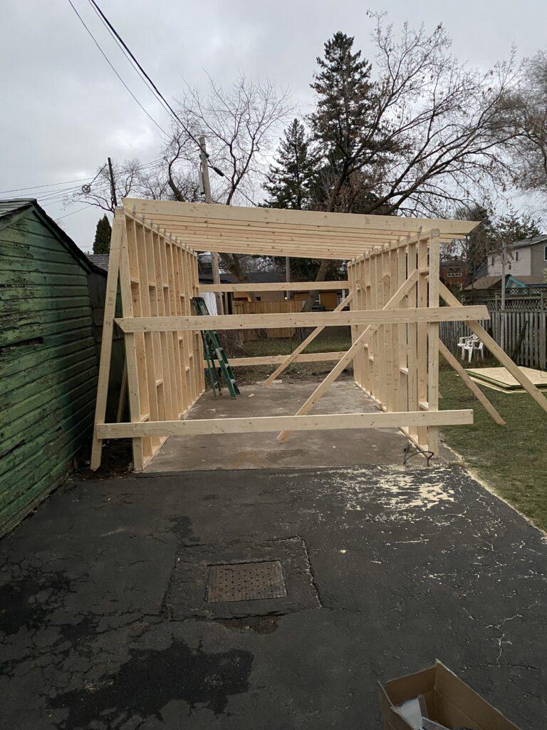 Garage and shed building